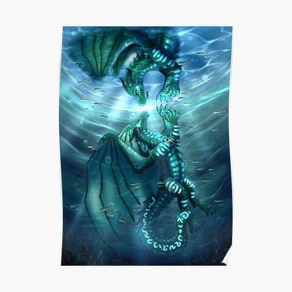 Wings of Fire - Fathom and Turtle Poster RB1509 product Offical wings of fire Merch
