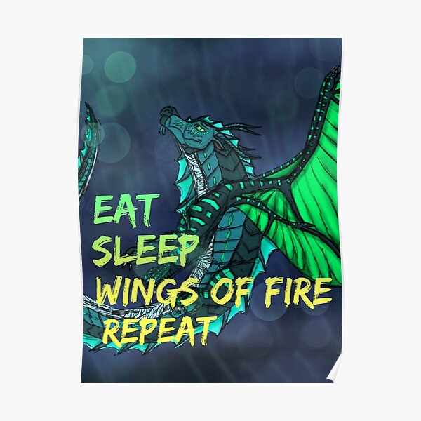Eat Sleep Wings of Fire Repeat Dragon Poster RB1509 product Offical wings of fire Merch