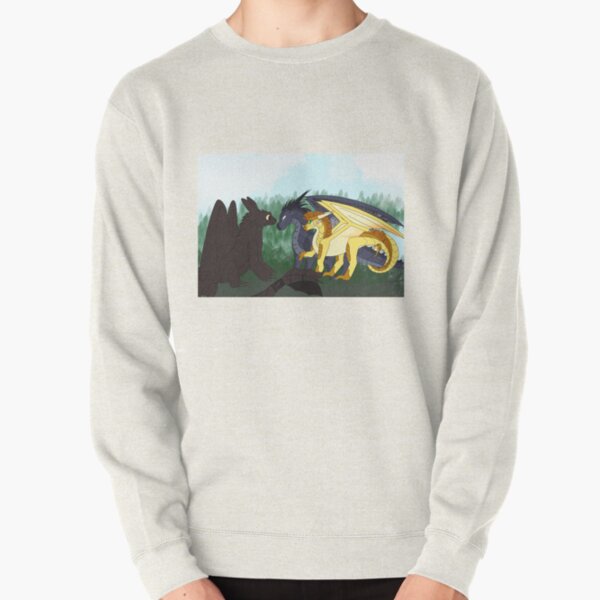 Toothless X Wings of Fire Sunny and Starflight  Pullover Sweatshirt RB1509 product Offical wings of fire Merch