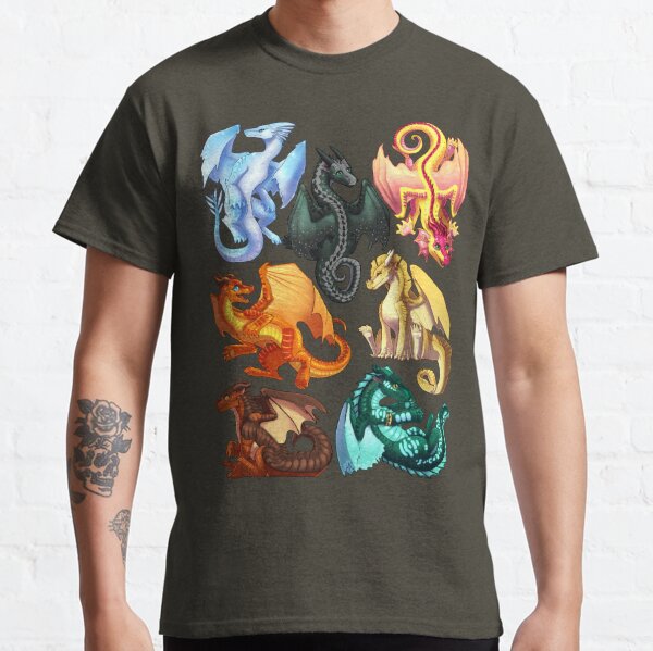 Wings of Fire - Jade Winglet Dragonets: Moonwatcher, Winter, Qibli, Peril, Turtle, Umber, Kinkajou Classic T-Shirt RB1509 product Offical wings of fire Merch