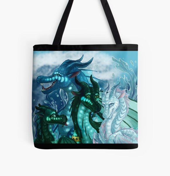 Wings of Fire - Royal SeaWings - Auklet, Tsunami, Turtle, Anemone All Over Print Tote Bag RB1509 product Offical wings of fire Merch