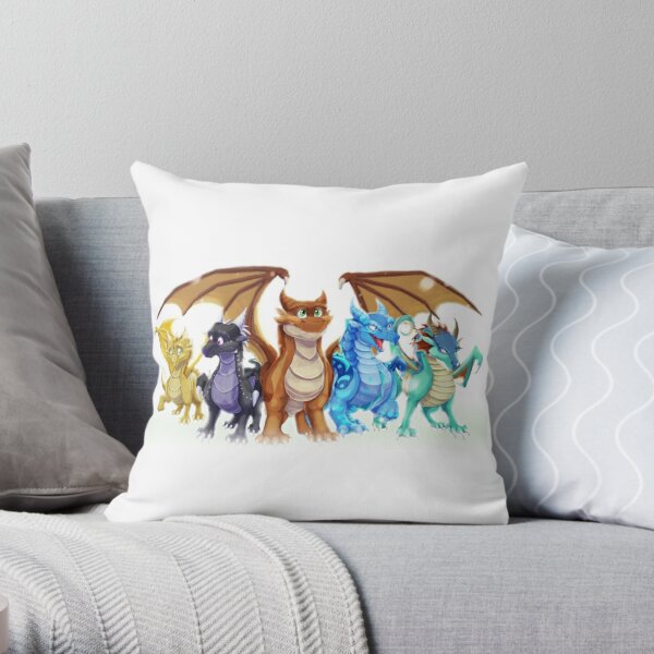 Wings of Fire Main Five Throw Pillow RB1509 product Offical wings of fire Merch