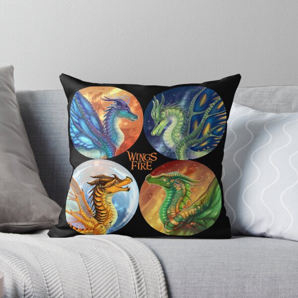 Wings of Fire - Heroes of the Lost Continent Throw Pillow RB1509 product Offical wings of fire Merch