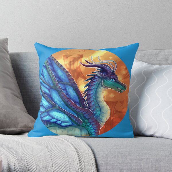 Wings of Fire - Blue Throw Pillow RB1509 product Offical wings of fire Merch