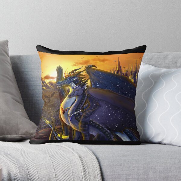 Wings of Fire - Darkstalker and Clearsight AU Throw Pillow RB1509 product Offical wings of fire Merch