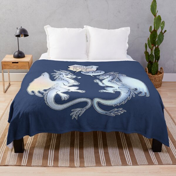 Wings of Fire - Snowfall and Lynx - Someone is going to Die of Fun Throw Blanket RB1509 product Offical wings of fire Merch