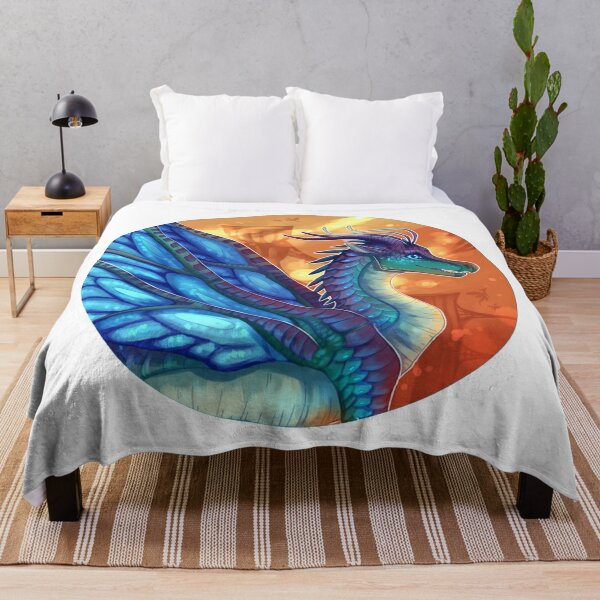 Wings of Fire - Blue Throw Blanket RB1509 product Offical wings of fire Merch